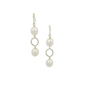 Large Rice Pearl Earrings