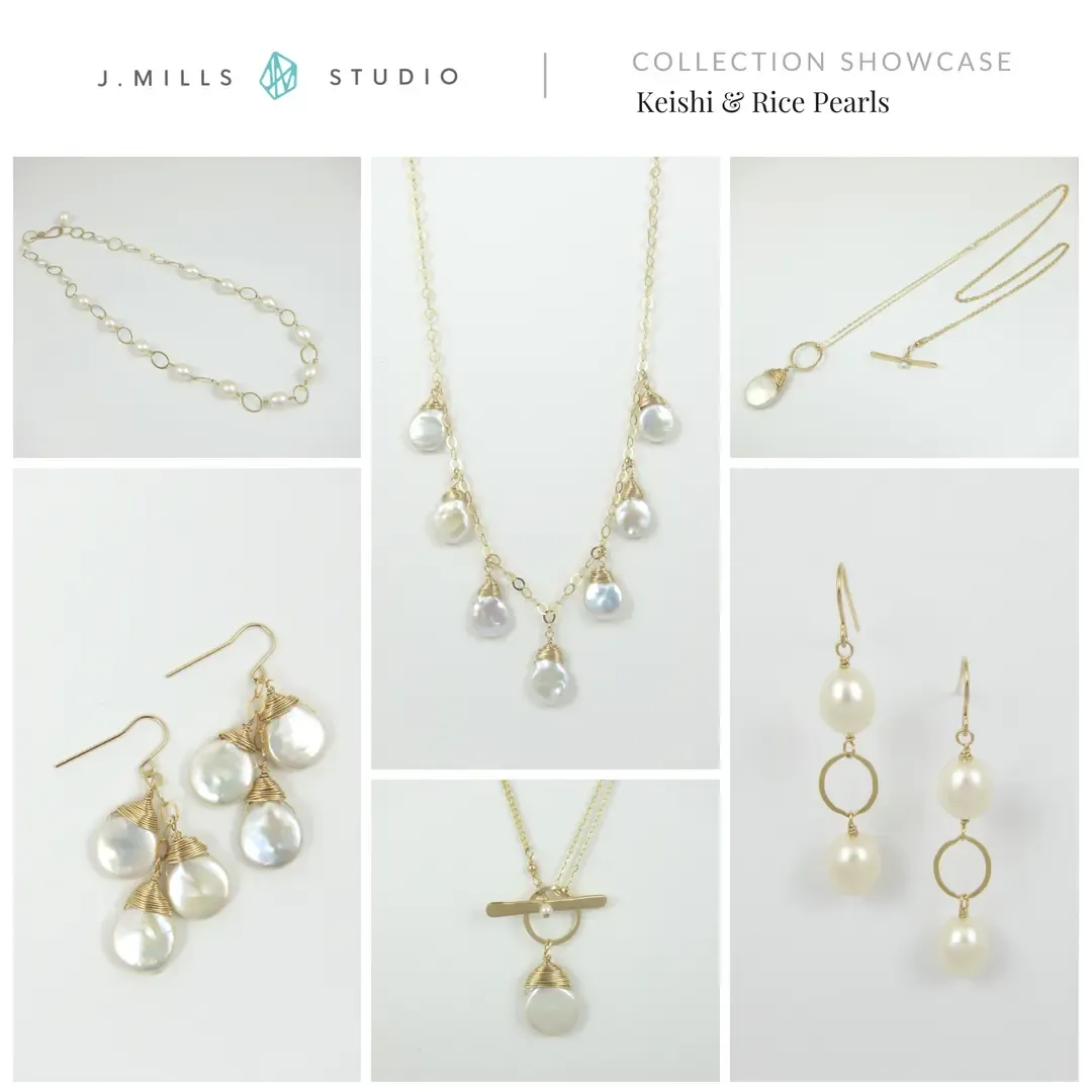 Large Rice Pearl Earrings