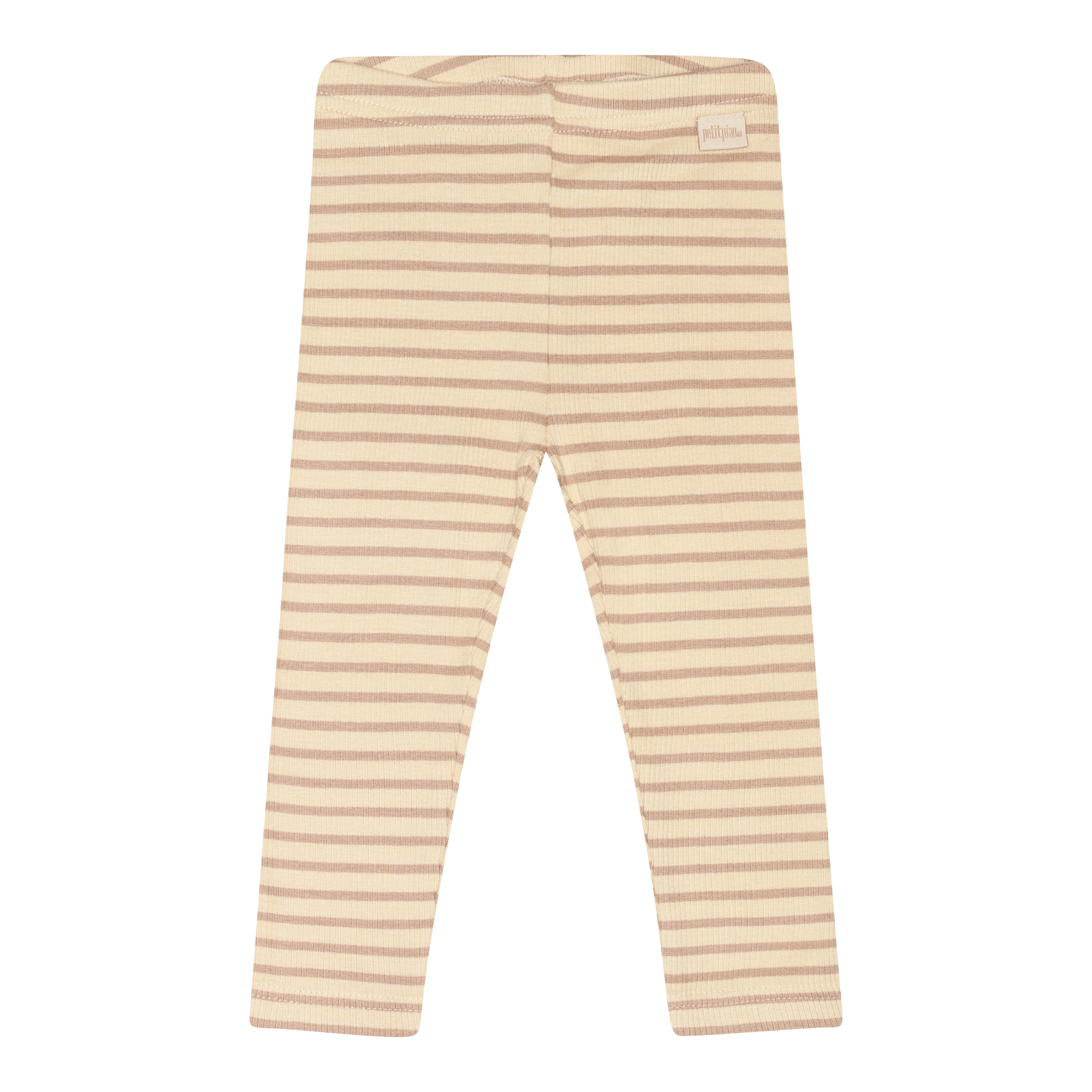 Legging Modal Striped - Light Sand / Dark Off White