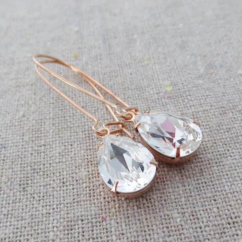 Long Medium Pear Earrings