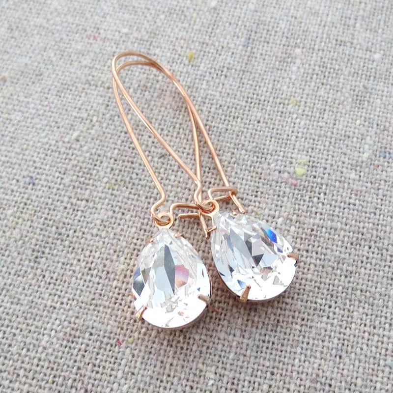 Long Medium Pear Earrings