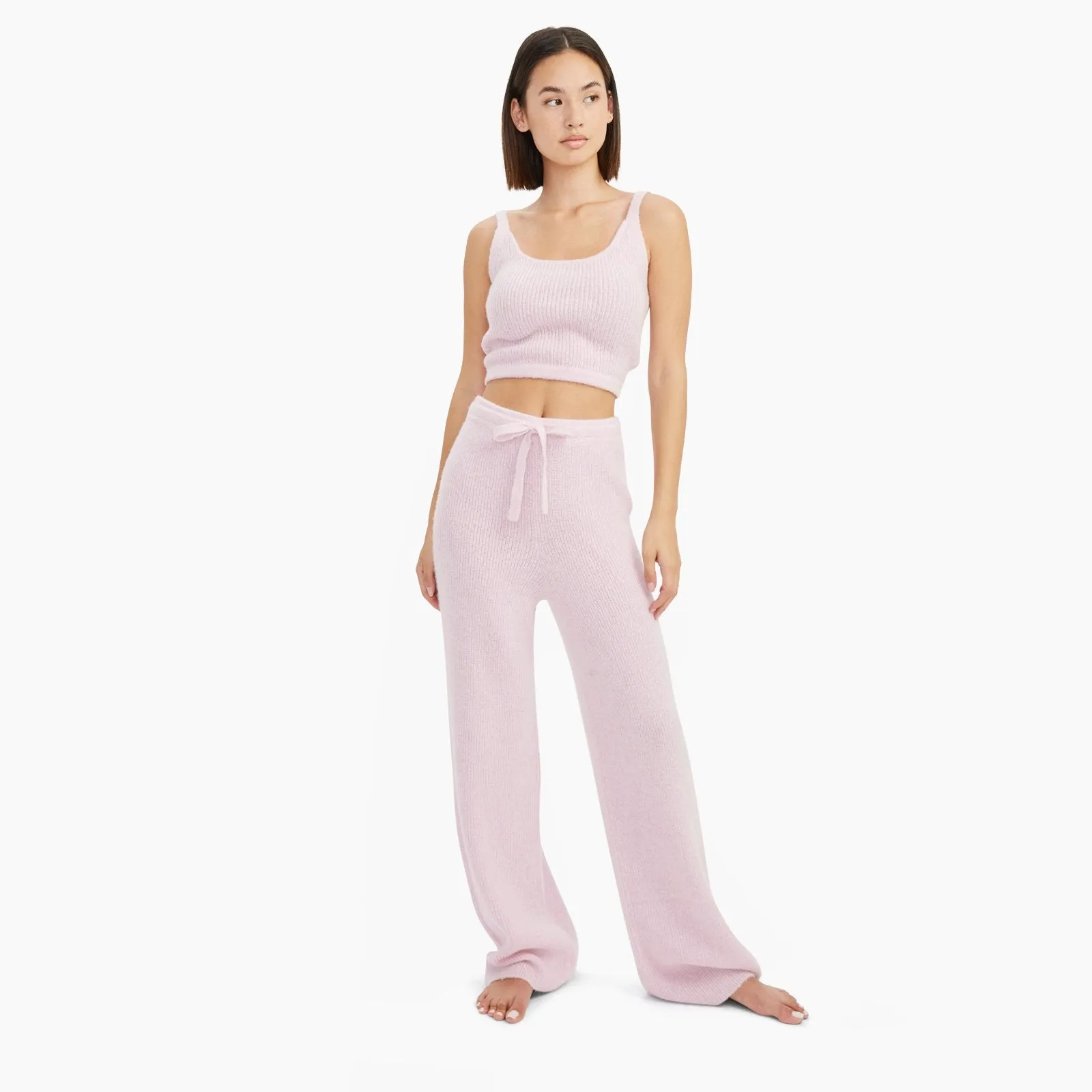 Here is an optimized title with modifiers for the e-commerce product:

Womens Luxe Merino-Cashmere Wide-Leg Lounge Pants