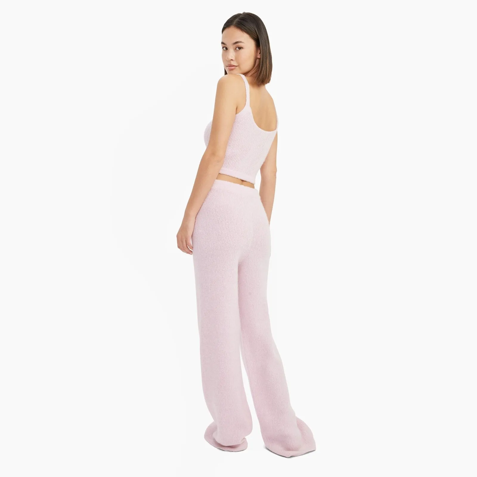 Here is an optimized title with modifiers for the e-commerce product:

Womens Luxe Merino-Cashmere Wide-Leg Lounge Pants