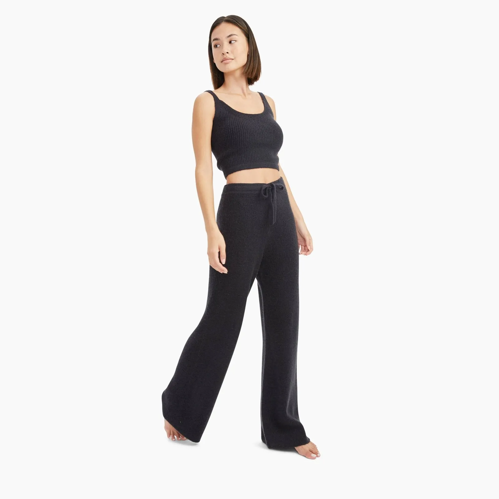 Here is an optimized title with modifiers for the e-commerce product:

Womens Luxe Merino-Cashmere Wide-Leg Lounge Pants