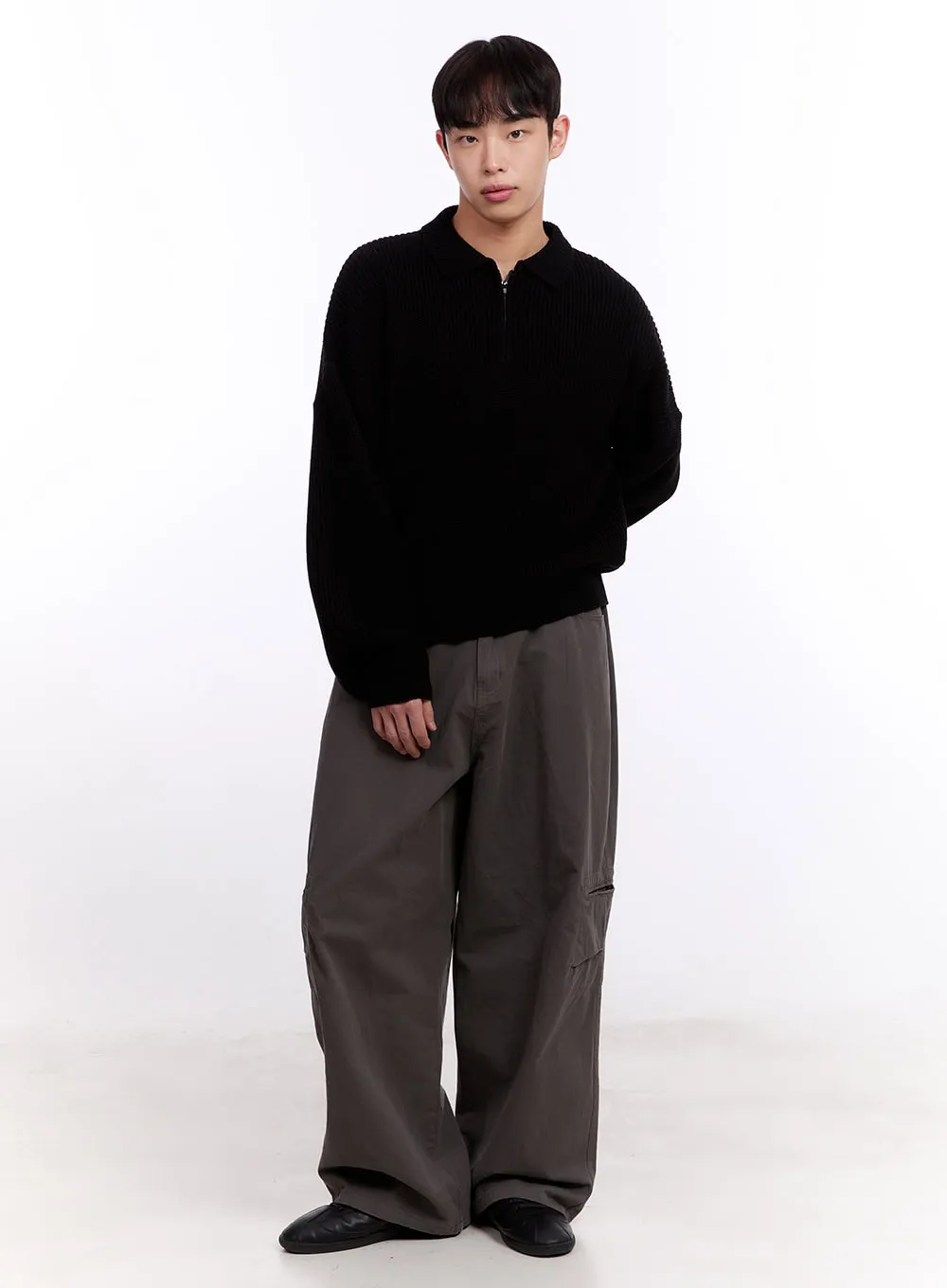Men's Pocketed Wide-Fit Trousers IM512