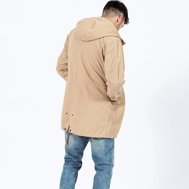 Men's Spring Long Cotton Windbreaker