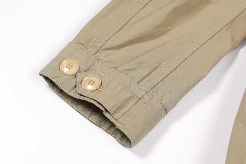 Men's Spring Long Cotton Windbreaker