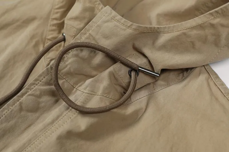 Men's Spring Long Cotton Windbreaker