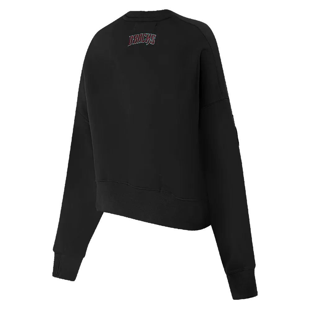 MLB ARIZONA DIAMONDBACKS CLASSIC WOMEN'S FLC CREWNECK (BLACK)
