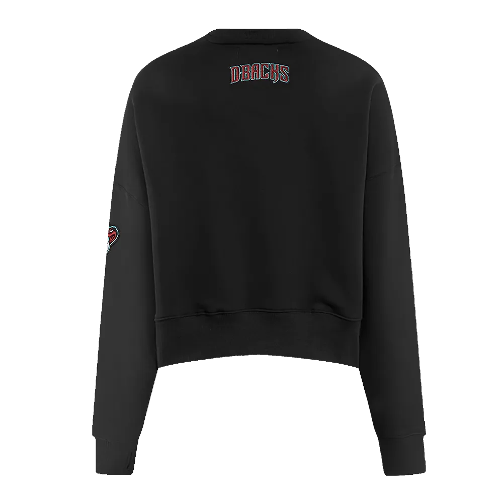 MLB ARIZONA DIAMONDBACKS CLASSIC WOMEN'S FLC CREWNECK (BLACK)