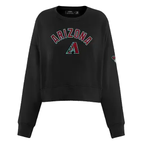 MLB ARIZONA DIAMONDBACKS CLASSIC WOMEN'S FLC CREWNECK (BLACK)