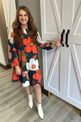 NALA Floral Green Dress