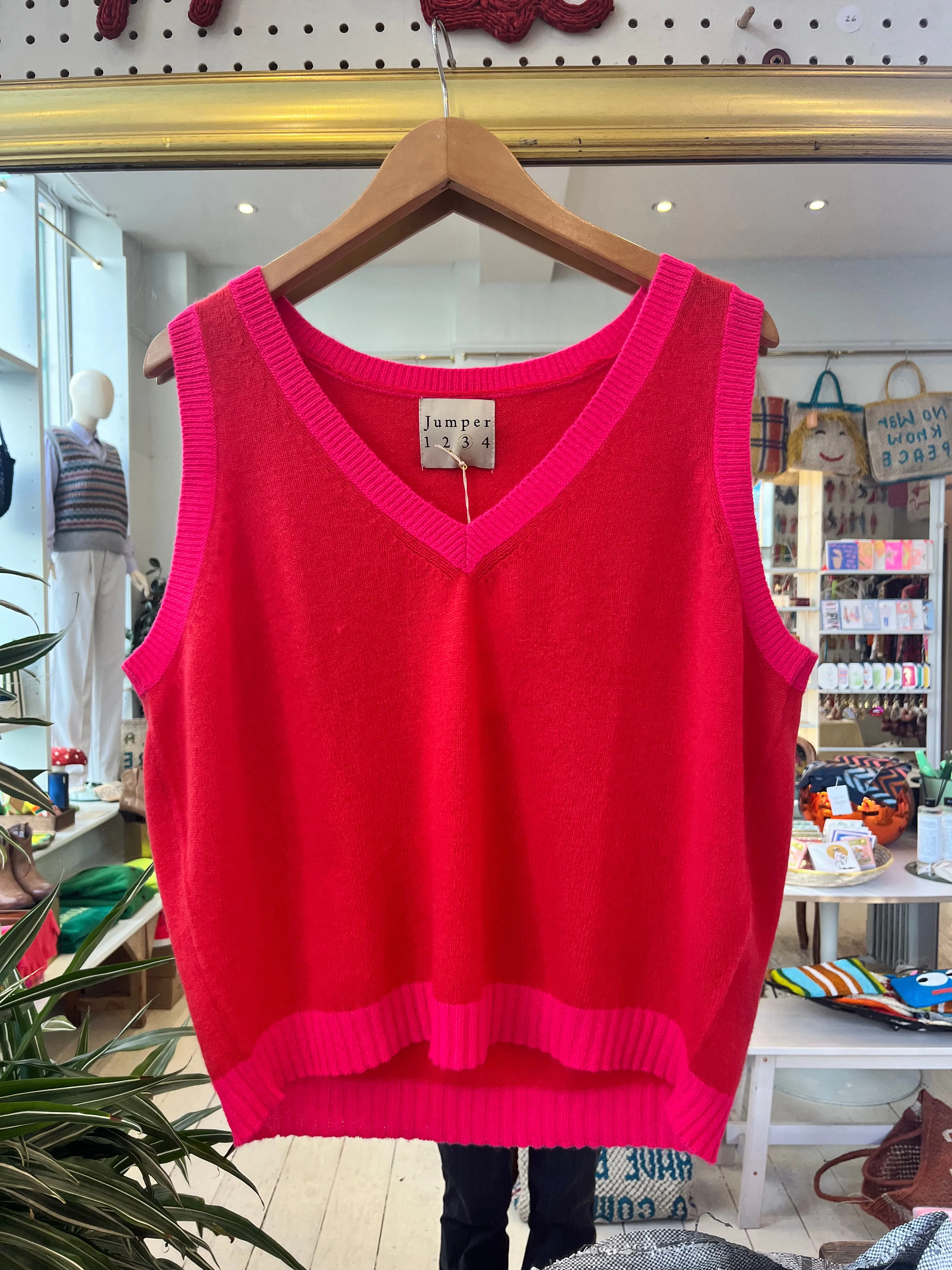 Pink Contrast Tank