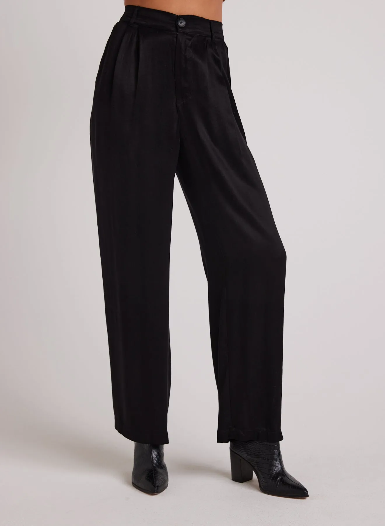 Pleat Front Trouser - Black