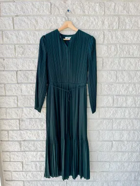 Pleated Long Sleeve Dress