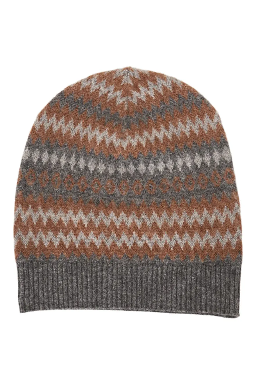 Repeat Cashmere Fair Isle Beanie