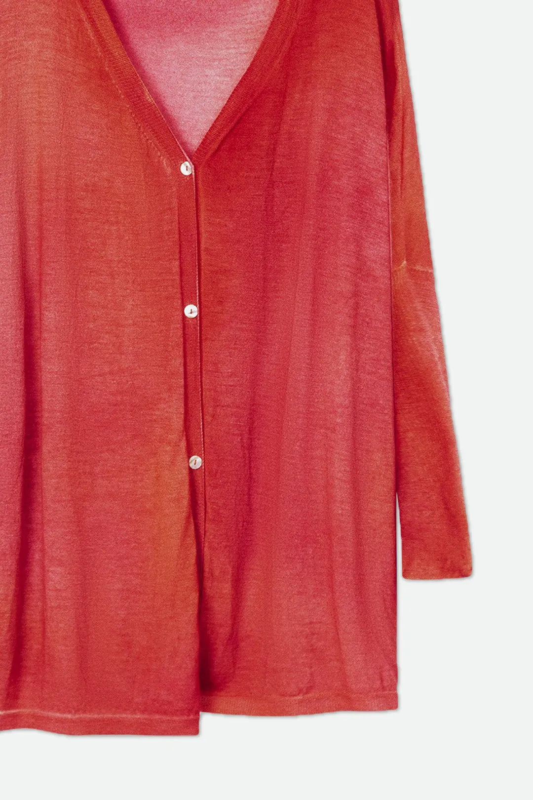 SALA LIGHTWEIGHT CARDIGAN IN SPRAY-DYED CASHMERE