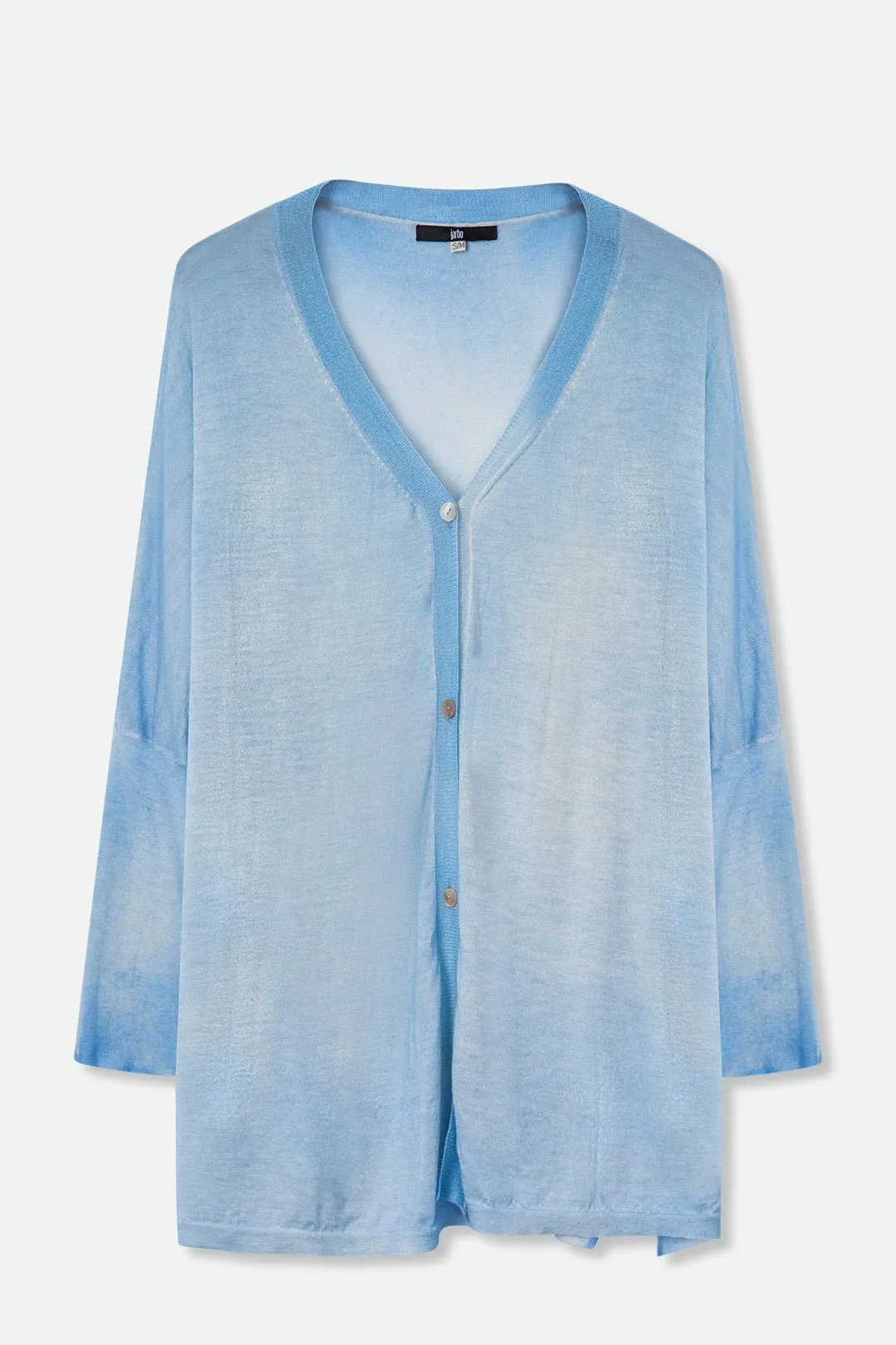SALA LIGHTWEIGHT CARDIGAN IN SPRAY-DYED CASHMERE