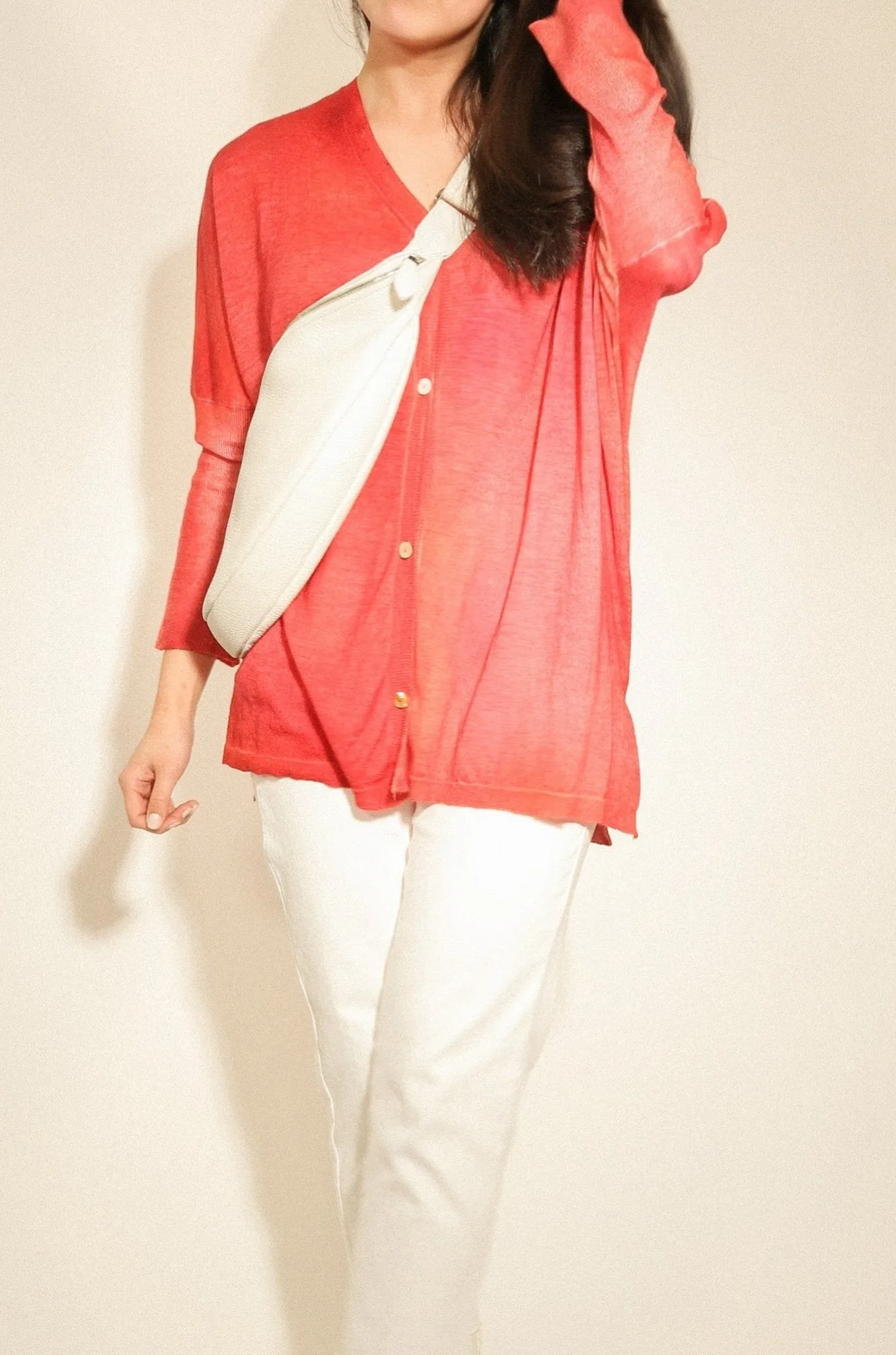 SALA LIGHTWEIGHT CARDIGAN IN SPRAY-DYED CASHMERE