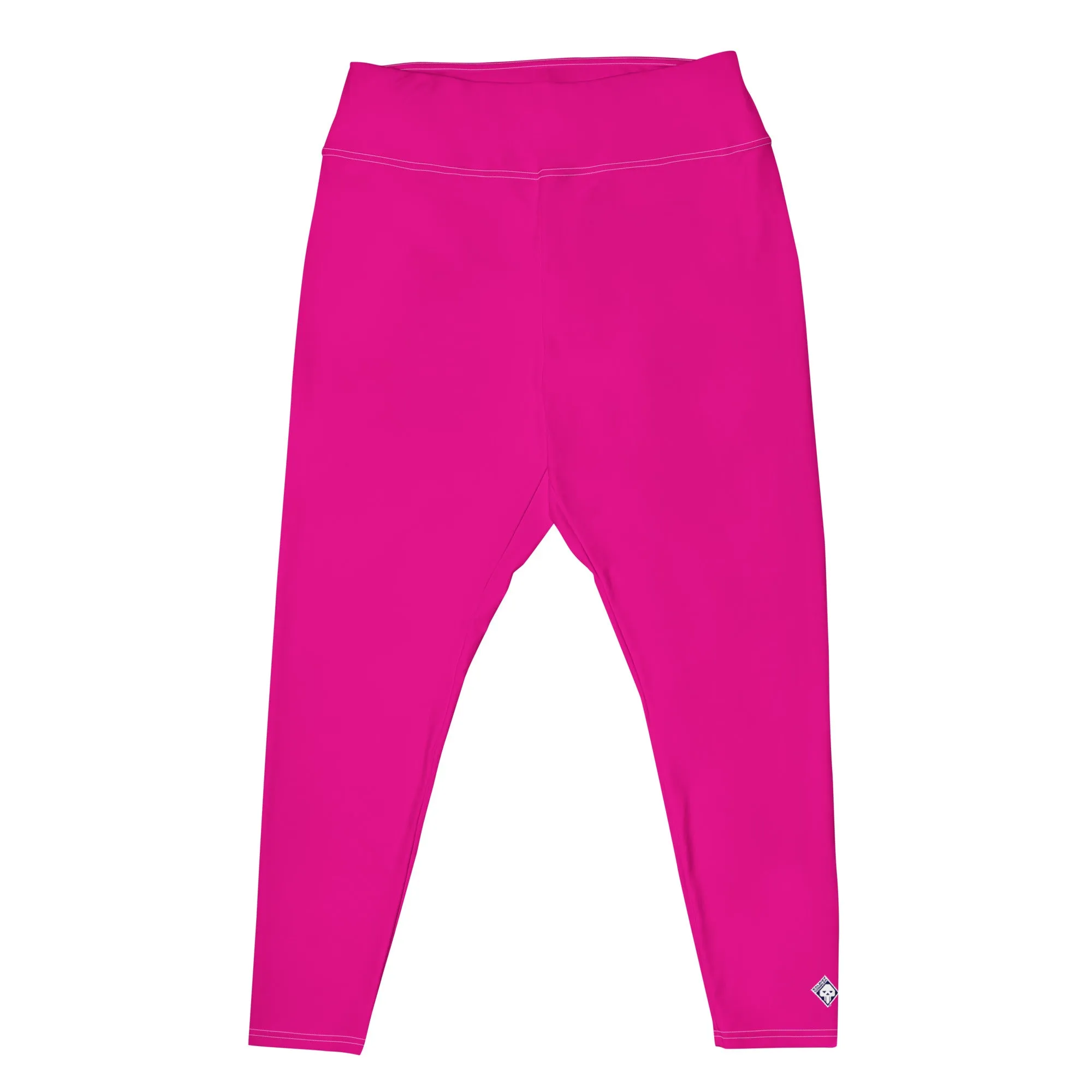 Sculpt and Stretch: Plus Size Solid Color Yoga Pants for Her - Hollywood Cerise