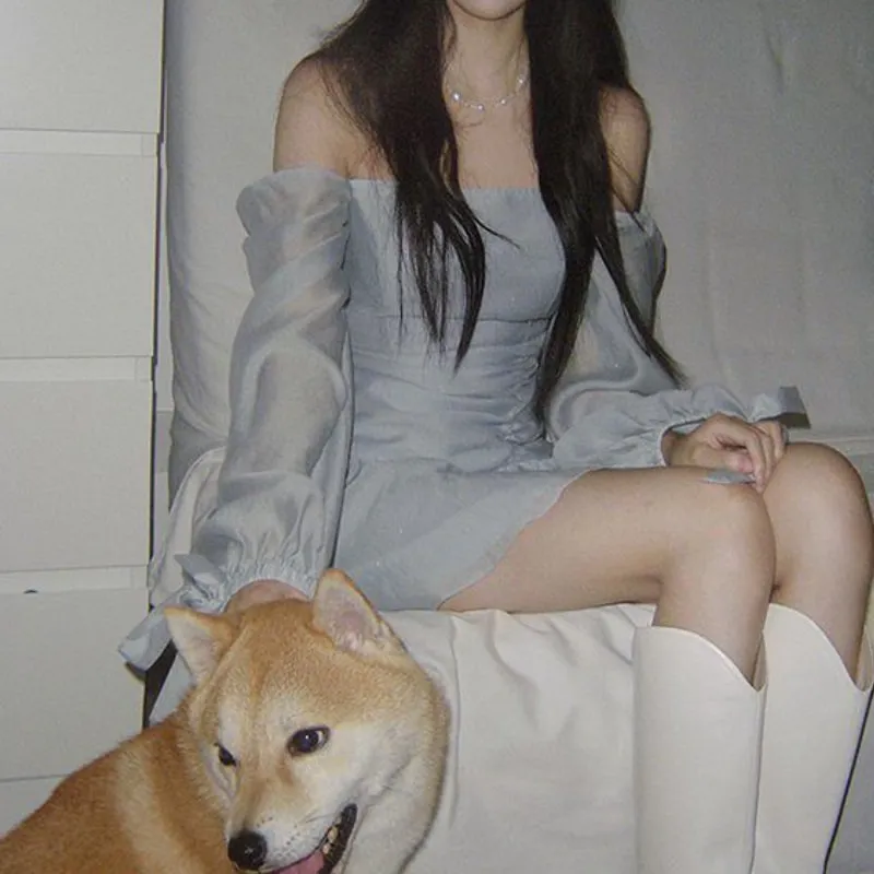 Sexy Solid Simple Mini Dress
