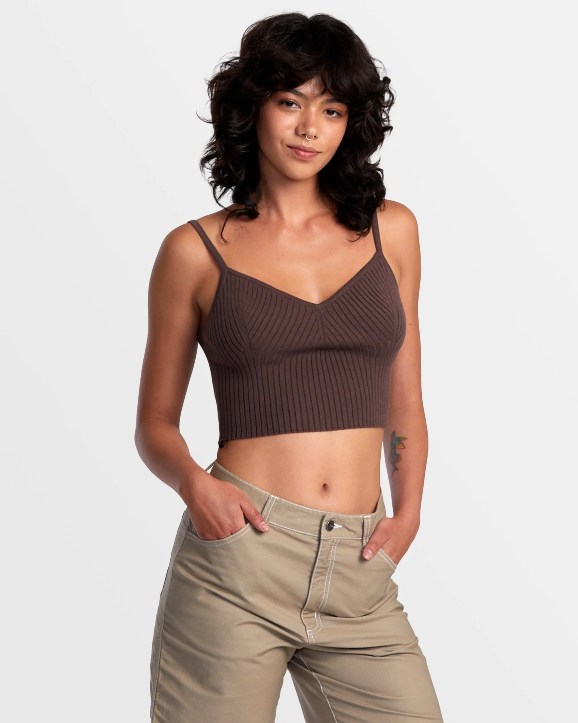 Silhouette Knitted Tank - New Plum