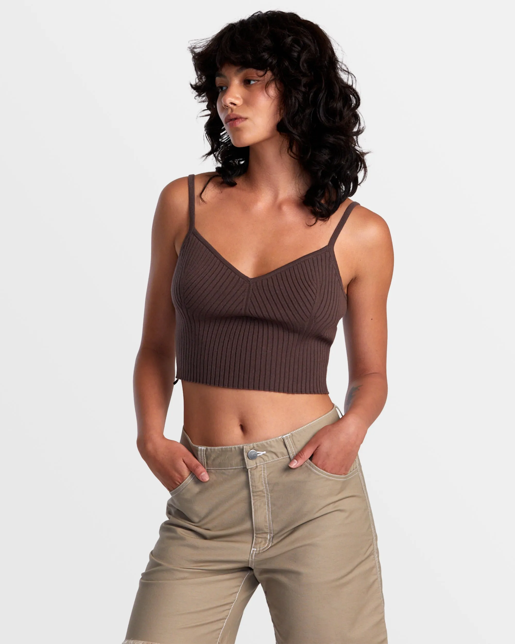 Silhouette Knitted Tank - New Plum