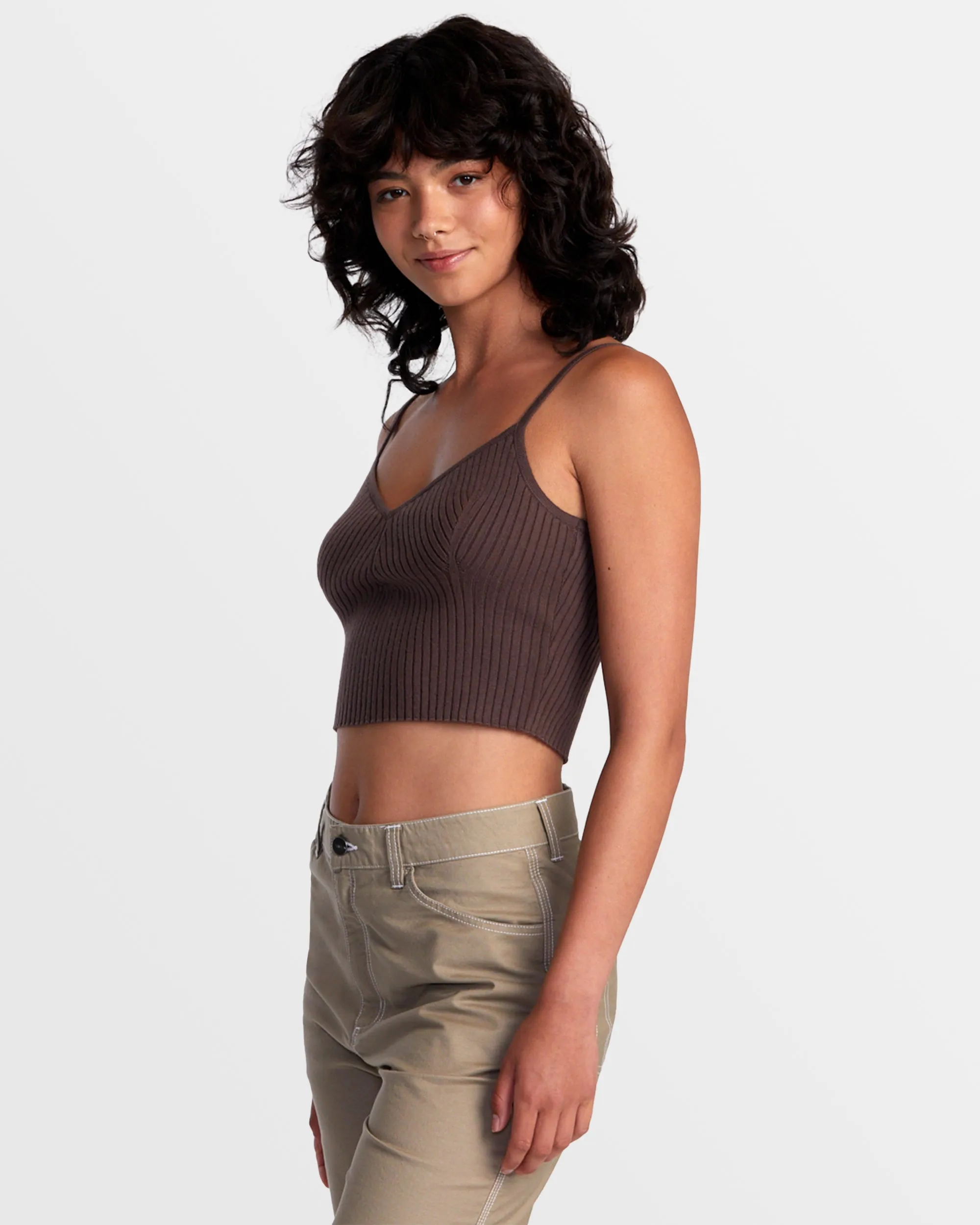 Silhouette Knitted Tank - New Plum