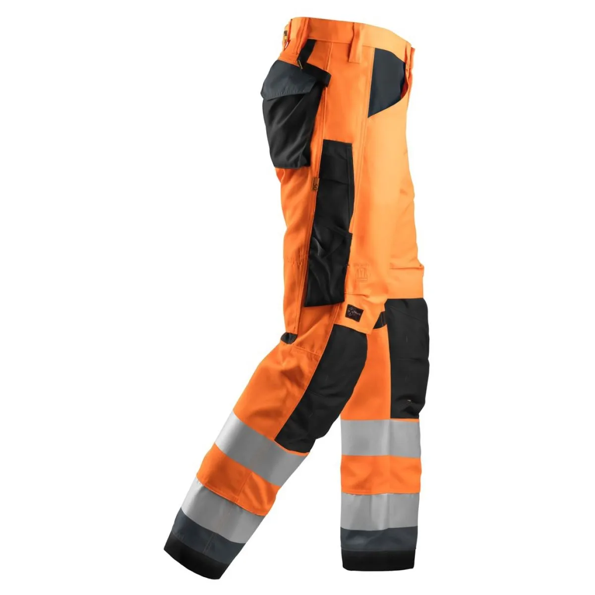 Snickers&#x20;6331&#x20;AllroundWork,&#x20;High-Vis&#x20;Work&#x20;Trousers&#x2B;,&#x20;Class&#x20;2&#x20;-&#x20;Orange&#x2F;Steel&#x20;Grey
