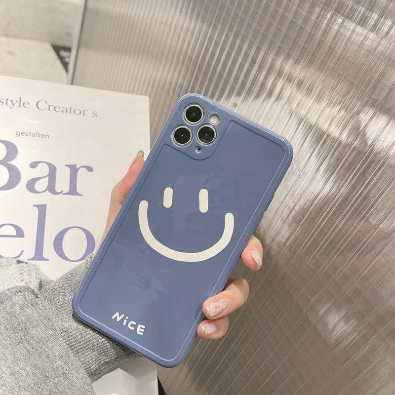 Solid Color Smiley iPhone Case