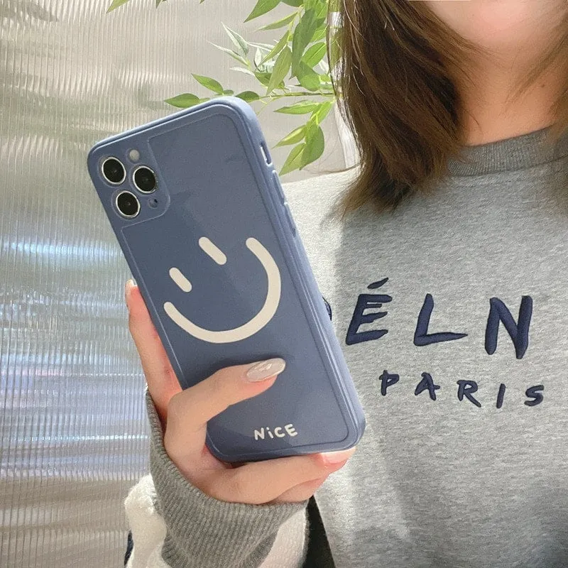Solid Color Smiley iPhone Case