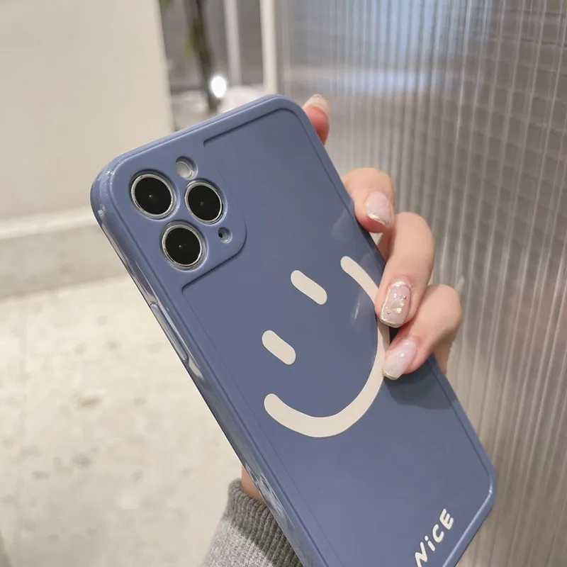 Solid Color Smiley iPhone Case