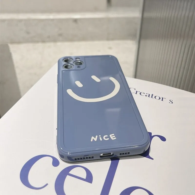 Solid Color Smiley iPhone Case