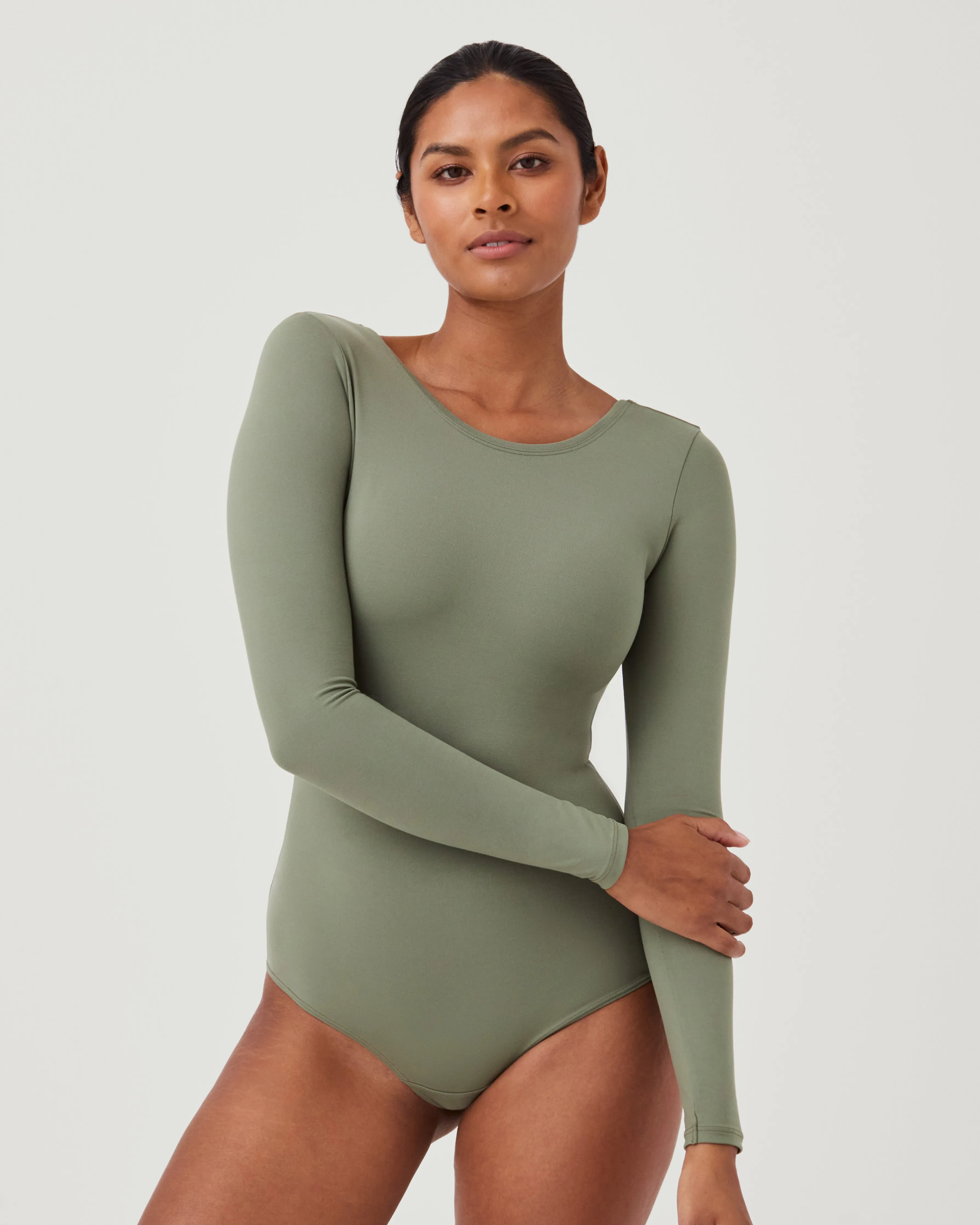 Suit Yourself Long Sleeve Scoop Neck Bodysuit