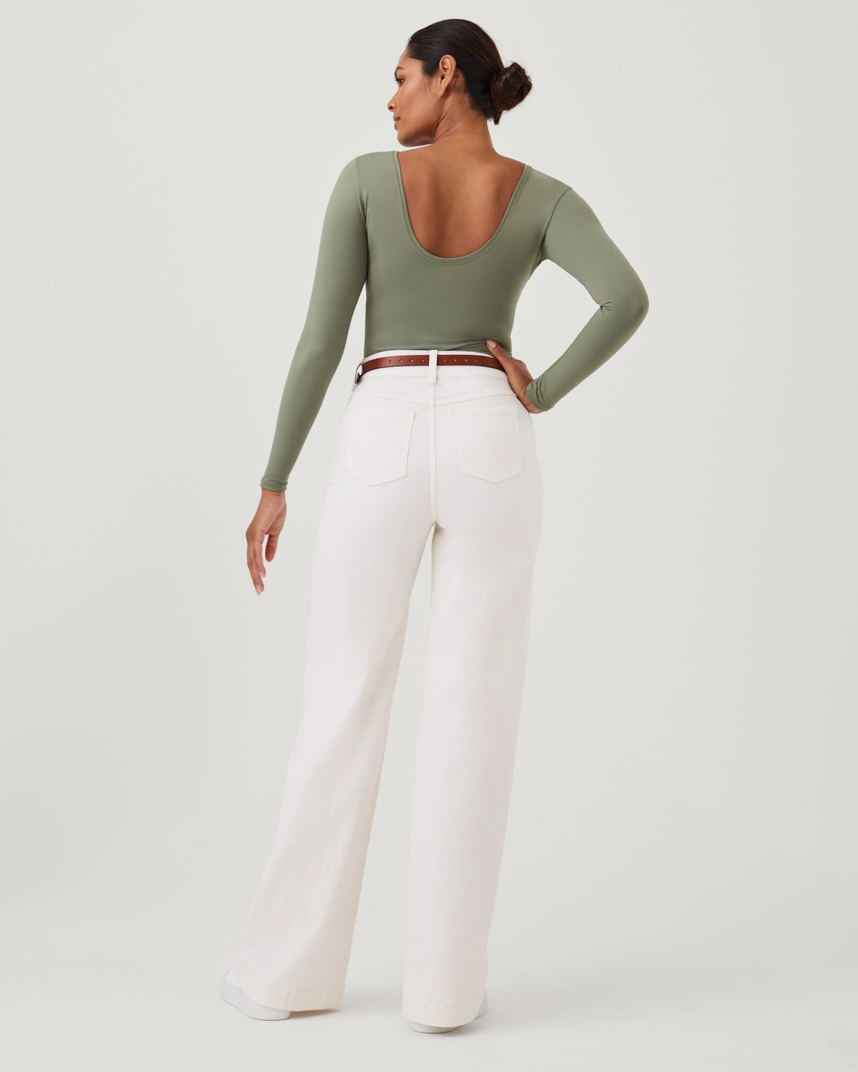 Suit Yourself Long Sleeve Scoop Neck Bodysuit