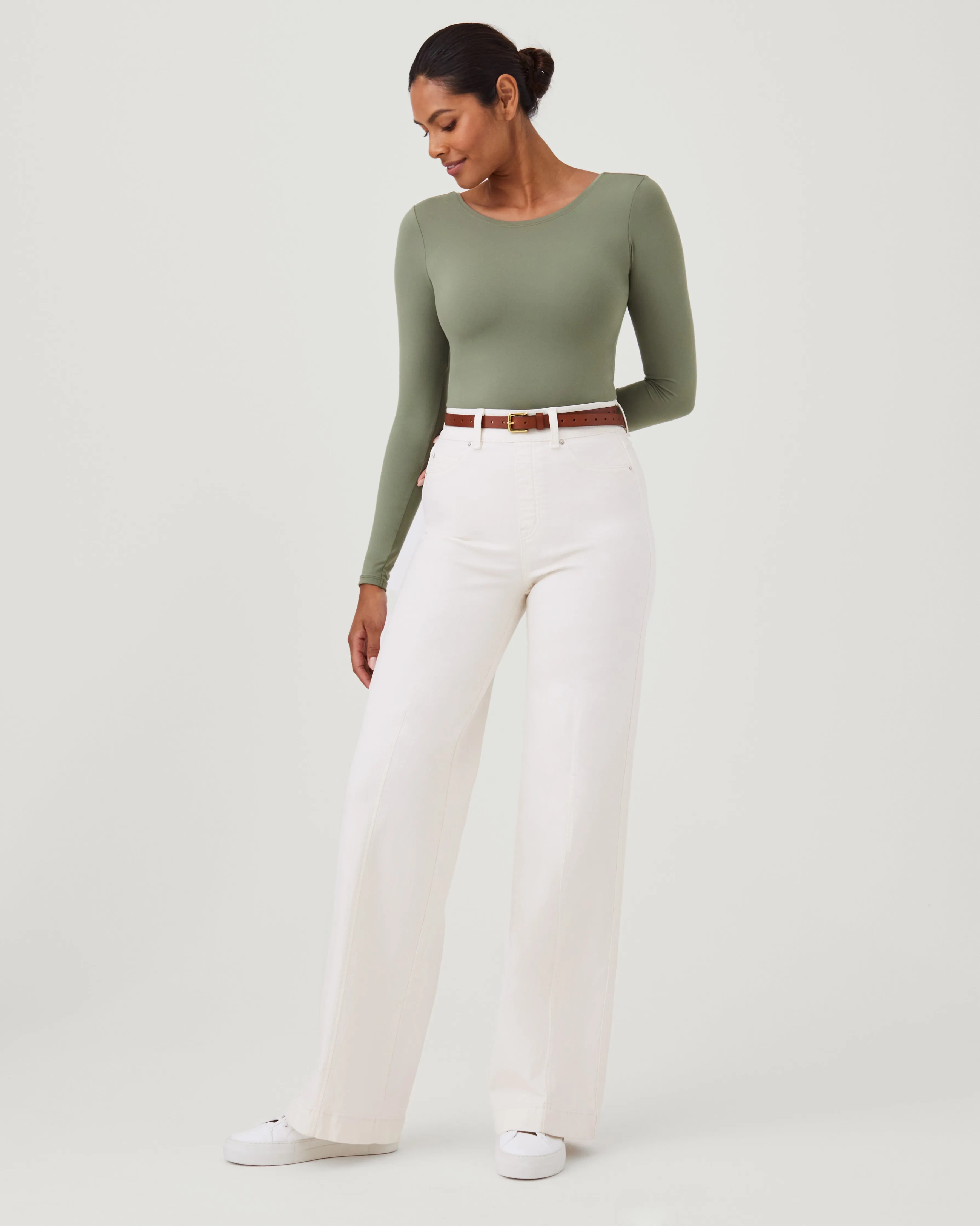 Suit Yourself Long Sleeve Scoop Neck Bodysuit