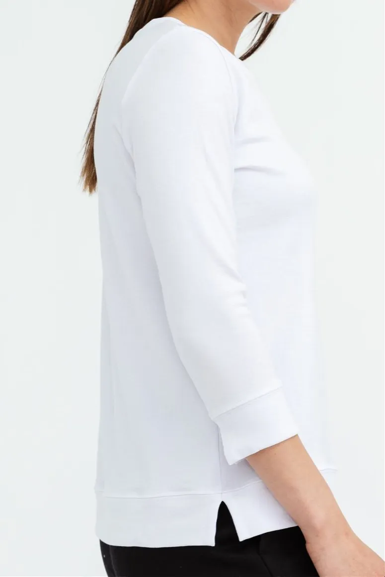VENTED BOX TOP IN PIMA COTTON STRETCH