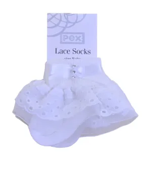 White Pex Jane Lace Socks