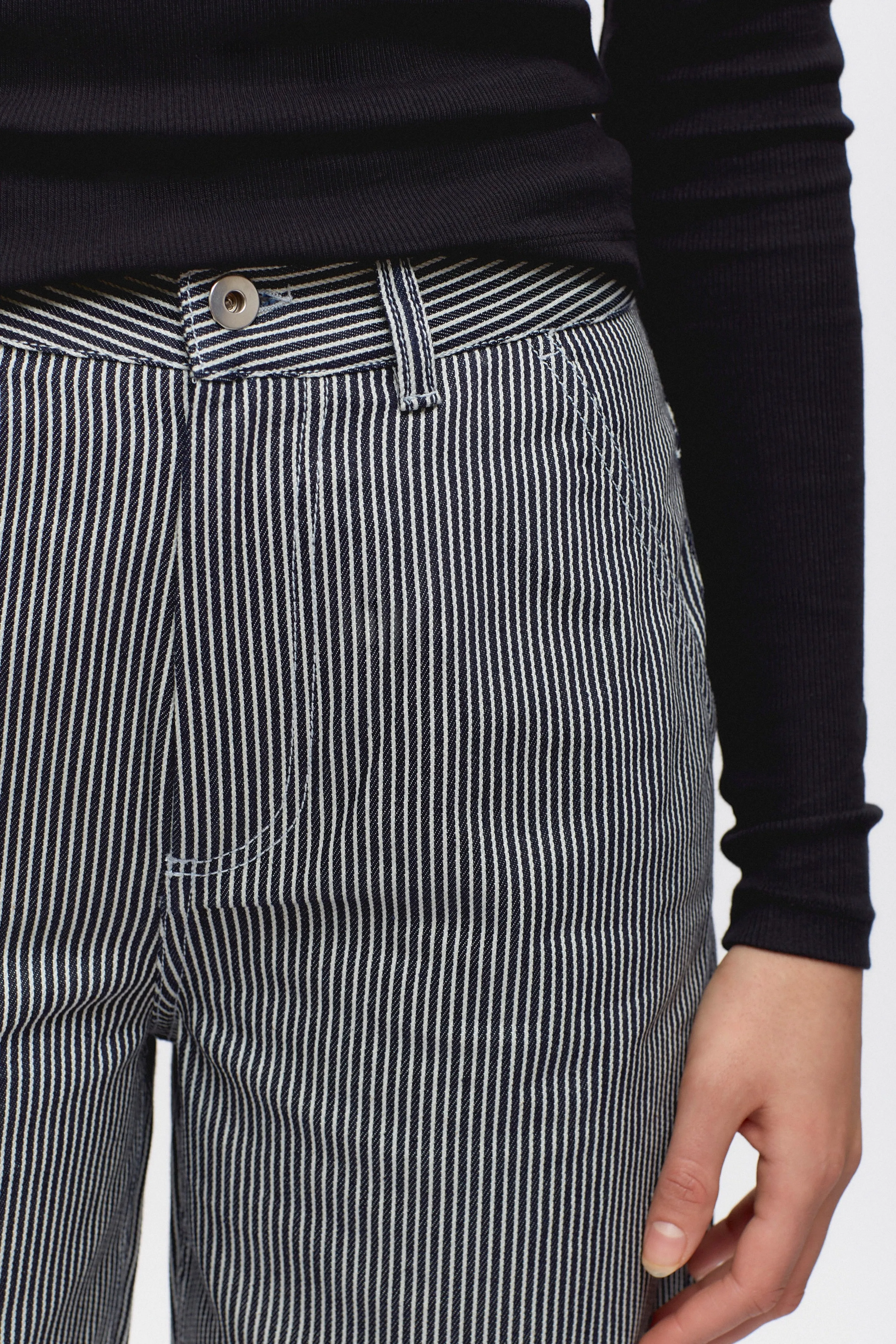 Women's Metro Pant in Indigo Stripe