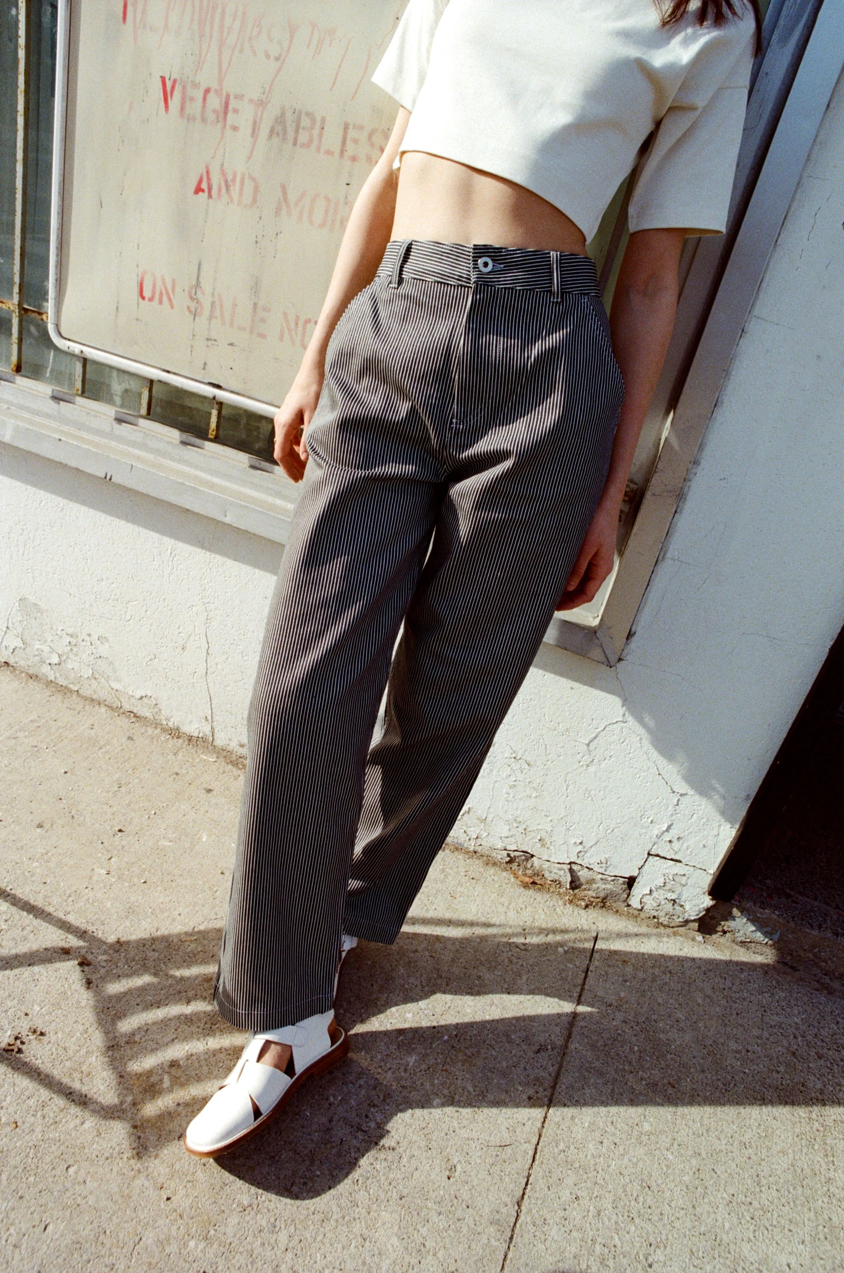 Women's Metro Pant in Indigo Stripe
