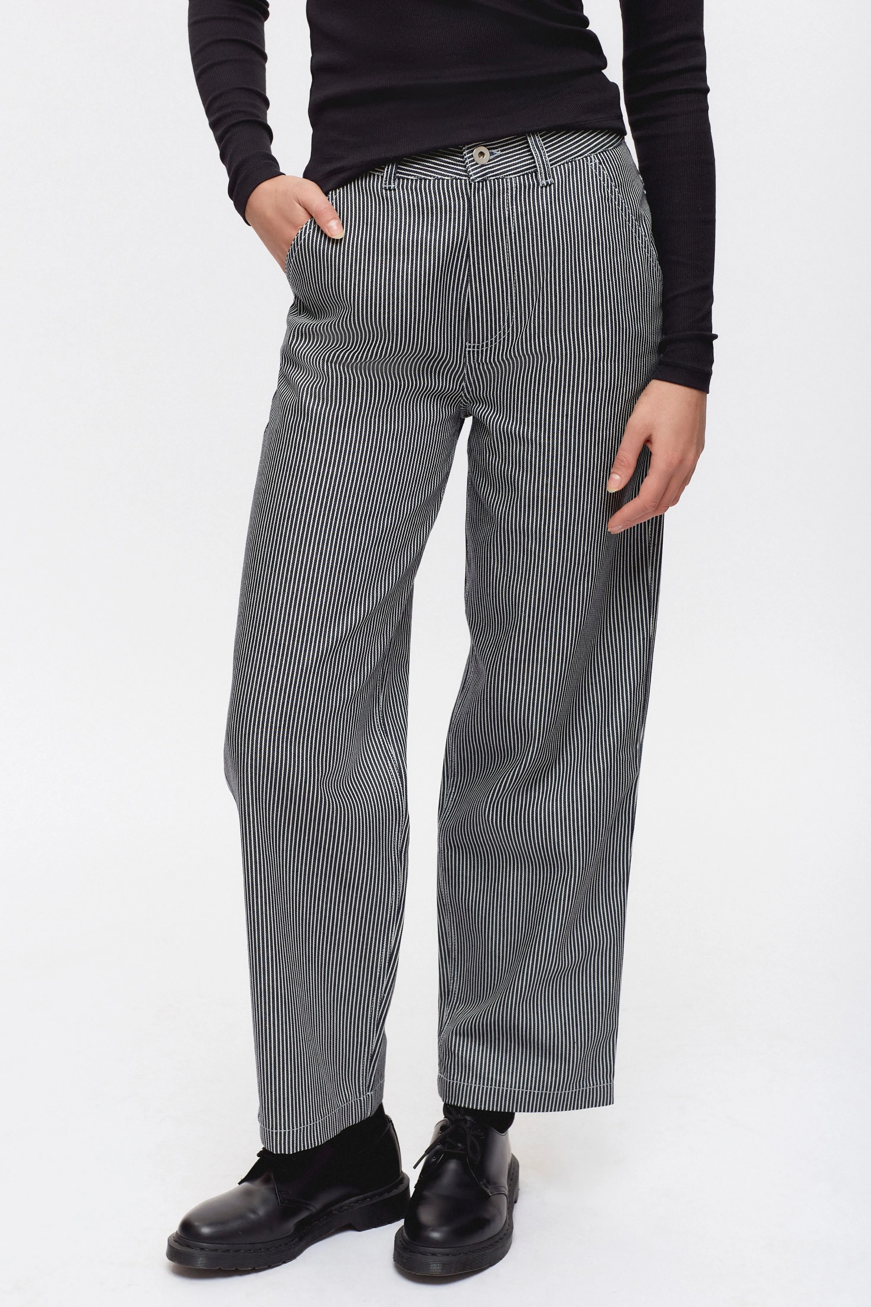Women's Metro Pant in Indigo Stripe