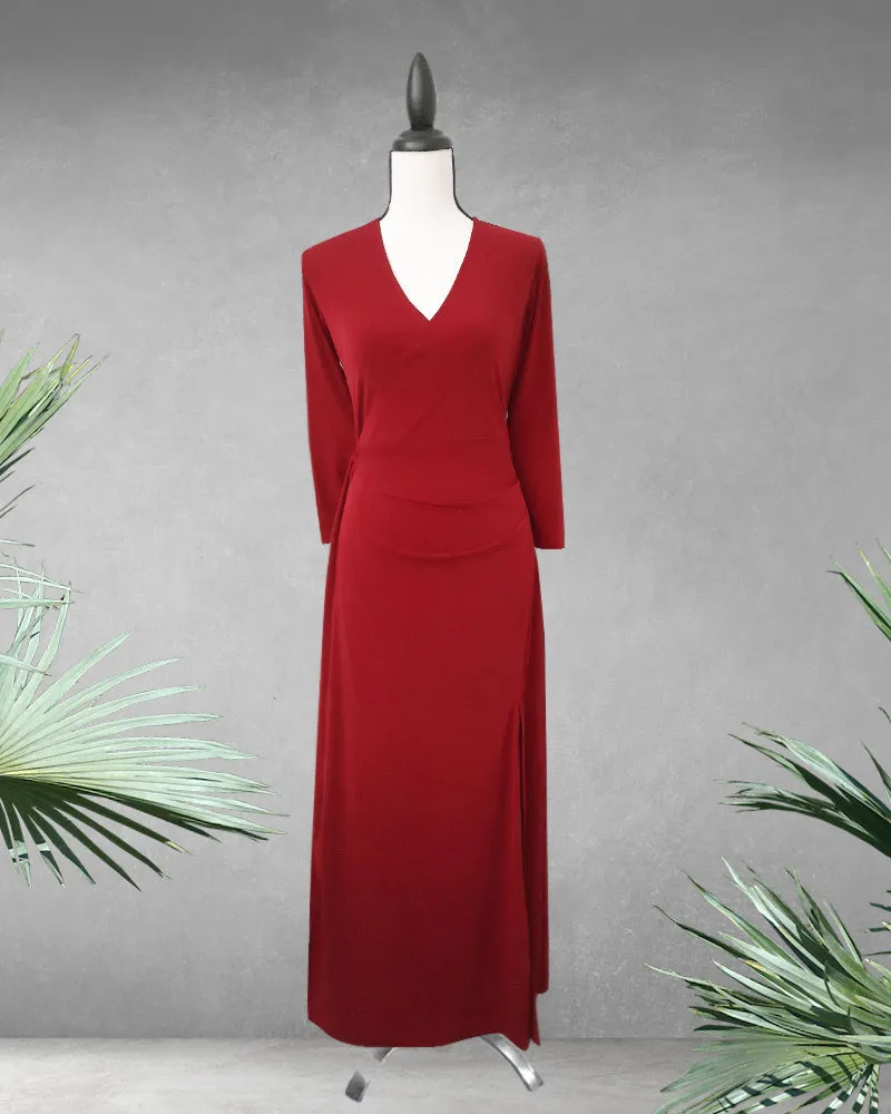 Xavierra Long Sleeves Wrap Maxi