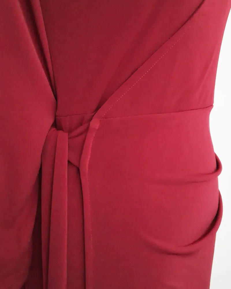Xavierra Long Sleeves Wrap Maxi