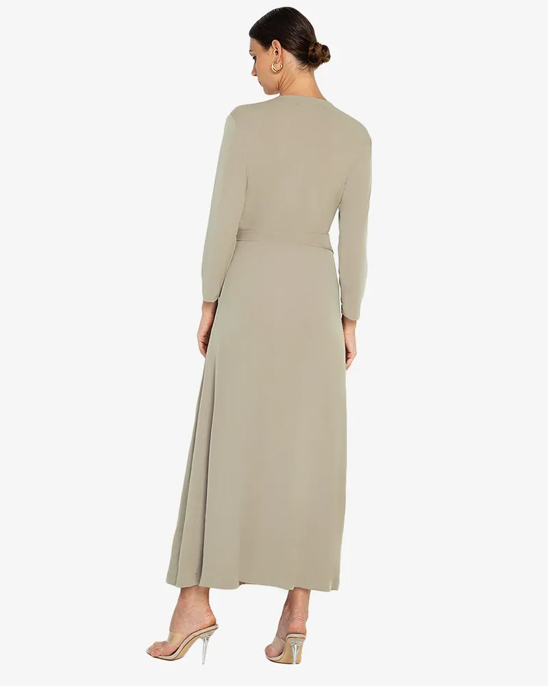 Xavierra Long Sleeves Wrap Maxi