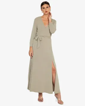 Xavierra Long Sleeves Wrap Maxi